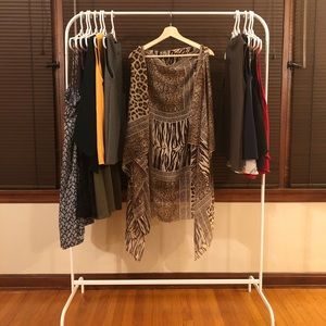 Animal print shawl/vest